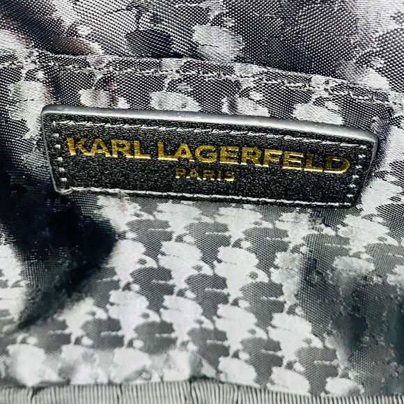 ๐ SALE ๐ NEW! Karl Lagerfeld Paris Beige Maybelle Double Zip Choupette Bag - Picture 15 of 17